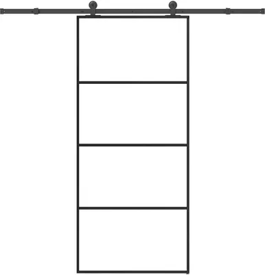 Obrázok produktu pre Posuvné dvere s kovaním ESG sklo a hliník 90x205 cm