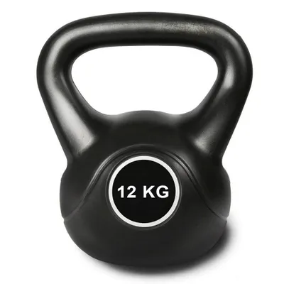 Produktbild von Kettlebell 12 Kg Schwarz Kugelhantel Krafttraining 10Kg/12Kg/14Kg/16Kg