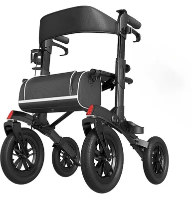 Produktbild von Faltbarer Rollator, leicht, verstellbarer Griff, Schwarz