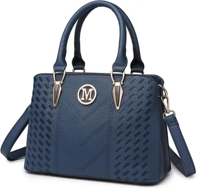 Obrázok produktu pre Dámska kabelka Miss Lulu zo zrnitejPolyuretánkože s detailmi chevronu 27x14x19cm