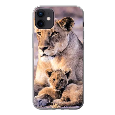 Produktbild von MuchoWow® Handyhülle Schutzhülle Hülle für iPhone 12 mini Löwin - Löwe - Junges Silikon Softcase Handy Hülle - Bild