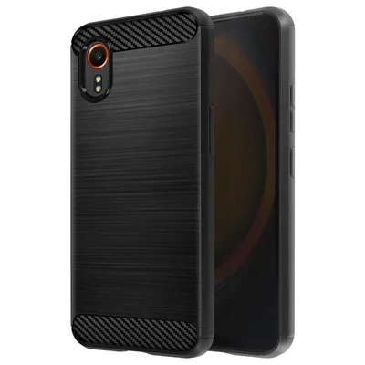 Image de Avizar, coque de protection flexible pour Samsung Galaxy Xcover 7, effet carbone, noir