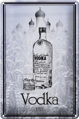 Produktbild von Blechschild Alkohol 20x30cm 1925 Vodka imported