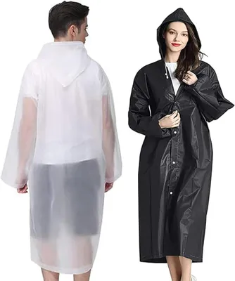 Produktbild von Zwei wasserdichte Regenponchos, wiederverwendbar, leicht, ideal für Festivals