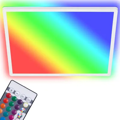 Produktbild von LED Panel Dimmbar Fernbedienung RGB Ultraflach 15W weiß Kunststoff Briloner
