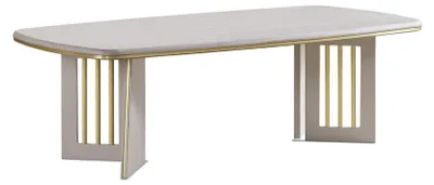 Produktbild von Weißes Wohnzimmer Set Chesterfield Dreisitzer r Couchtisch 2tlg