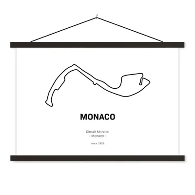 Produktbild von MuchoWow® Textilposter F1 - Rennstrecke - Monaco 120x80 cm mit schwarzem Rahmen - Wanddeko