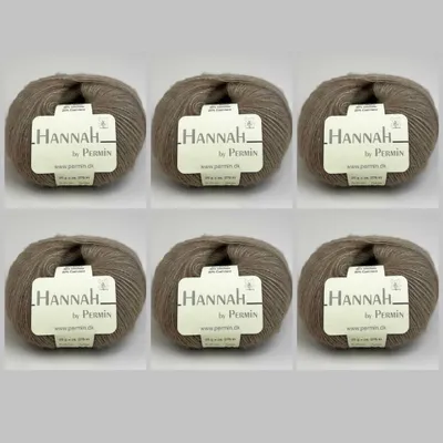 Produktbild von 6x Hannah by Permin – Luxusgarn aus Wolle, Seide & Kaschmir (20 camel)