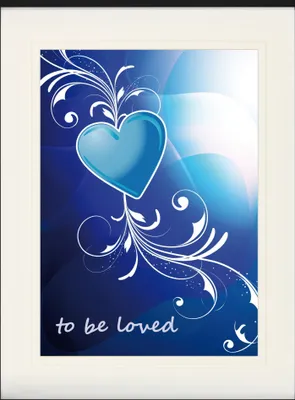 Produktbild von Herzen Gerahmtes Bild Mit Edlem Passepartout | Wand-Bilder | Im Bilderrahmen - To Be Loved (80 x 60 cm)
