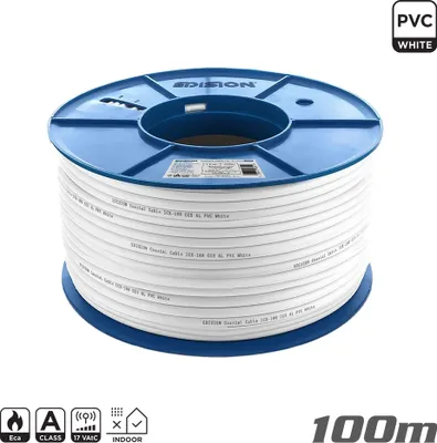 Immagine prodotto di Cavo coassiale Edision ICX-100 CCS 100 m in bobina bianco