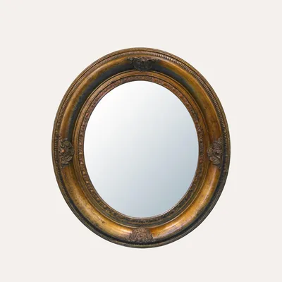 Immagine prodotto di KEYHOMESTORE | Specchio Ovale con Cornice in Legno Oro 85x95 cm