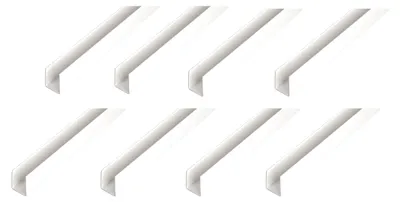 Produktbild von Alberts 8 x U-Profil, Aluminium, weiß, 10 x 10 x 10 x 1 mm, Länge 2 m