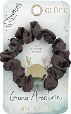 Produktbild von Depesche Moments Premium Scrunchie mit Aventurin Herz, grün, Natürlicher Edelstein, Haargummi