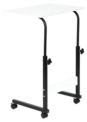 Produktbild von ModernHome PJJCT0135: Laptop-Tisch mit Rollen, höhenverstellbar, weiß