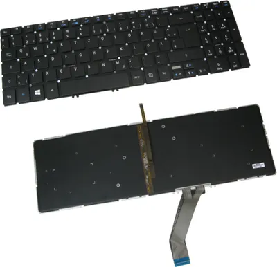 Produktbild von Original QWERTZ Deutsch Tastatur mit Hintergrundbeleuchtung für Acer Aspire Nitro V5-573PG V5-583G VN7-571 VN7-571G VN7-591 VN7-591G VN7-591G-77A9 VN7-792 VN7-792G (Deutsches Tastaturlayout)