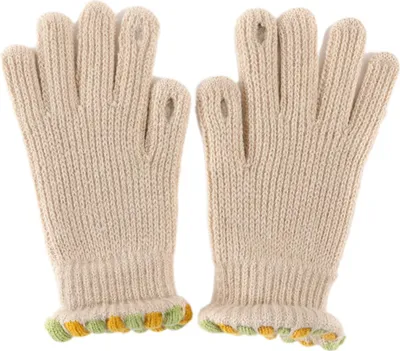Produktbild von Strickhandschuhe aus Alpakawolle für Damen, Touchscreen-geeignet, Herbst und Winter, warm, frostbeständig, fleecegefüttert, dicke Vollfingerhandschuhe