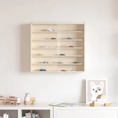Immagine prodotto di Maison Exclusive - Vetrina da parete con ripiano, beige, 60 x 8,5 x 54 cm, compensato