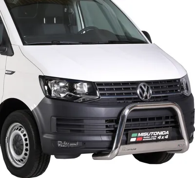 Produktbild von J&J AUTOMOTIVE | Ladekantenschutz Stoßstange Schweller Für Volkswagen T6 2015-2019 Ø 63mm, Edelstahl Chrom, Auf Stoßfänger, Hinten, Stoßstangen, Ladekantenschutz, Kofferraum Schutz