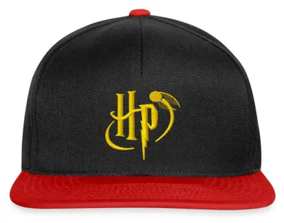 Produktbild von Spreadshirt Harry Potter kleines Logo Stick Snapback Cap, One size, Schwarz/Rot
