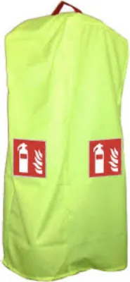 Produktbild von Gitterhaube neongelb Schutzhaube bis 50kg Feuerlöscher