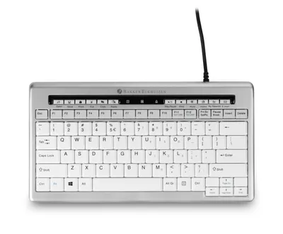 Zdjęcie produktu dla BakkerElkhuizen S-board 840, Bez bloku numerycznego (80 - 87%), Przewodowa, USB, Przełącznik nożycowy, QWERTY, Jasny Szary, Biały