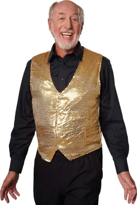 Produktbild von Pailletten-Weste Herren - gold, M