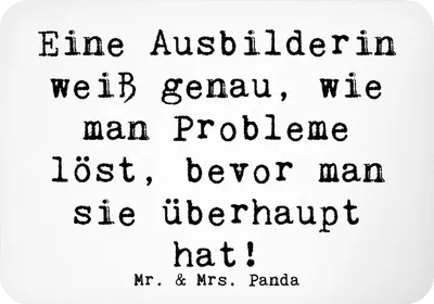 Produktbild von Mr. & Mrs. Panda magnet Spruch Ausbilderin Weisheit - Weiß - Geschenk, haftmagnet, handgefertigte Geschenke, whiteboardmagnet, holzmagnet, Motivation, kreative, Beruf