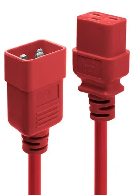 Imagen del producto de Cable de extensión IEC Lindy 30125, 3 metros, color rojo