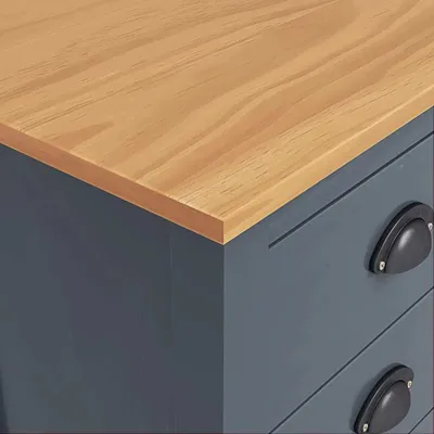 Image de vidaXL Sideboard Hill Range Gris 46×35×80 cm Pin massif