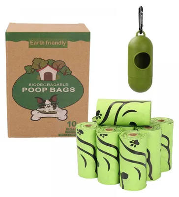 Produktbild von Hundekotbeutel, biologisch abbaubar, 100 % auslaufsicher und reißfest, umweltfreundlich, hergestellt aus Maisstärkemischung (150 Stück)