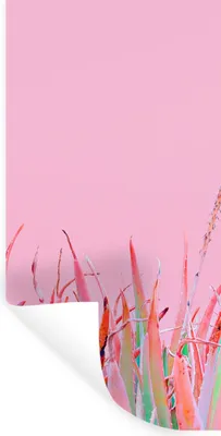Produktbild von MuchoWow® Wandtattoo Wandsticker Wandaufkleber Sommer - Pflanzen - Pastell 60x120 cm Selbstklebend und Repositionierbar - Selbstklebend - Fototapeten