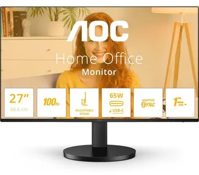 Image de Écran PC AOC Q27B3CF2, 27 pouces, QHD, 100Hz, Dalle IPS, 1ms, Ajustable en hauteur