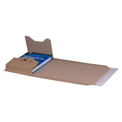 Produktbild von 25x Universalverpackung 274x191mm bis 80mm Höhe Selbstklebeverschluss Aufreißfaden B5 braun