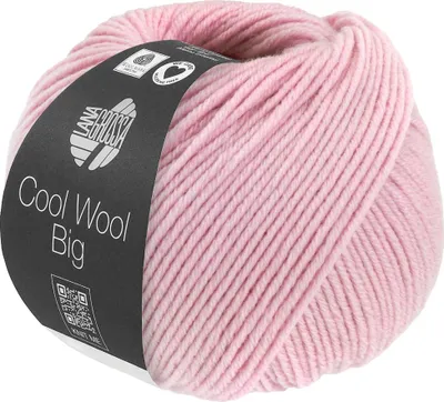 Immagine prodotto di Lana Grossa Cool Wool Big 50 g filato per maglieria di facile manutenzione in Lana extrafine 120 m colore 1030 - rosa baby