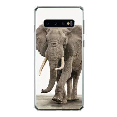 Produktbild von MuchoWow® Handyhülle Schutzhülle Hülle für Samsung Galaxy S10 Elefant - Kinder - Tiere - Mädchen Silikon Softcase Handy Hülle - Handytasche