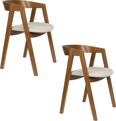 Produktbild von Zuiver Mads Esszimmerstuhl Dunkelbraun - 2 er Set