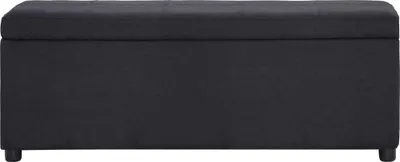 Produktbild von vidaXL Bank mit Staufach 116 cm Schwarz Polyester