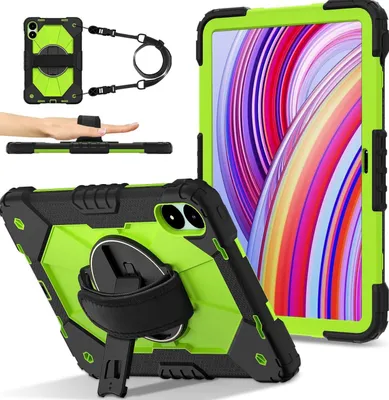 Produktbild von Pre Xiaomi Redmi Pad Pro 12.1 Design Robot Silicone Hybrid Cover Green