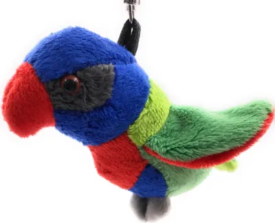 Image de Onwomania Peluche / Doudou / Tissu Animal Porte-clés Perroquet multicolore Lori 14 cm