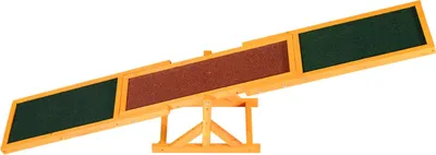 Image de Balançoire antidérapante pour chiens, idéale pour l'entraînement agility, en bois de sapin naturel. | Poids : 6 kg | Charge maximale : jusqu'à 30 kg | Dimensions : 180 x 30 x 30 cm