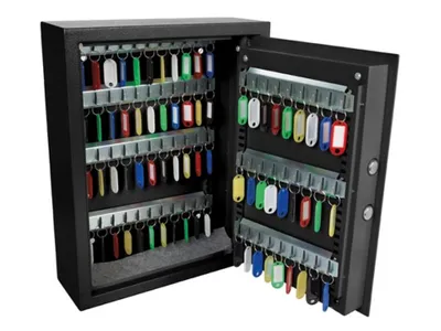 Produktbild von Perel Armoire à clés électronique, 71 étiquettes, 2 clés de secours, anti-effraction, installation