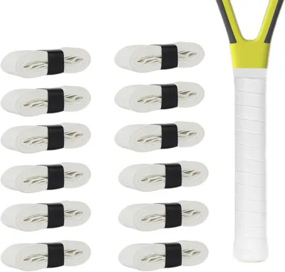 Imagen del producto de Bandas para empuñaduras de raquetas, 12 unidades, perforadas, antideslizantes, para tenis y pádel