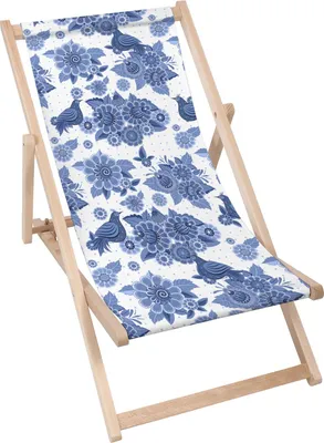 Produktbild von Dreamroots Liegestuhl klappbar Holz, Buchenholz bis zu 130 kg, Sonnenliege klappbar mit 3-stufiger Neigungsregulierung der Rückenlehne, Navy Blue