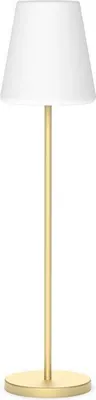 Produktbild von LED Stehleuchte außen Solar Farbwechsel RGBCCT Dimmer Fernbedienung IP65 119 cm hoch in Messing Weiß Modern Gartenlampe Terrassenleuchte
