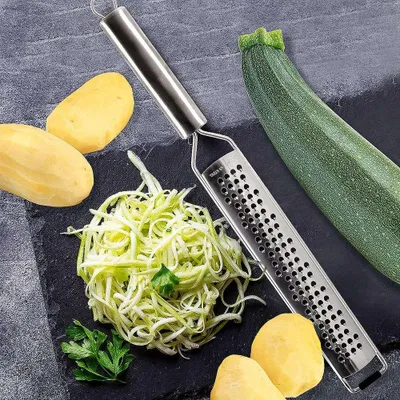 Produktbild von Flachreibe 38 cm - Edelstahl für Wurzelgemüse & Käse