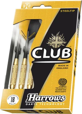 Immagine prodotto di Freccette in acciaio Harrows Club - Freccette in acciaio - 28 g - ottone nero