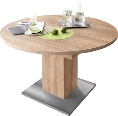 Produktbild von Esstisch rund 0588 120 eiche sägerau