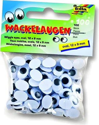 Image de Folia 751209 Yeux vacillants Ø 12 x 9 mm, ovale, 100 pièces