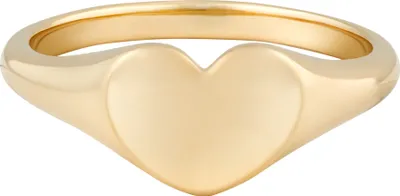 Produktbild von Cai Ring 925 Sterling Silber vergoldet Siegelring Herz 41185191460958