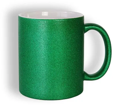 Produktbild von craftcut - Sublimationstasse GLITTER in GREEN - 11 oz/330 m
